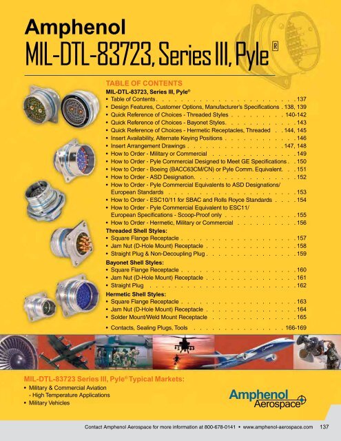 MIL-DTL-83723, Series III, Pyle Â® - Amphenol Aerospace