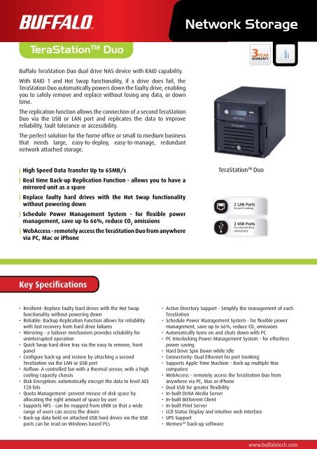 Datasheet Buffalo-TeraStation-Duo-en english - ARP