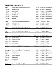 Weibliche Jugend U16 (14+15) - Leichtathletik