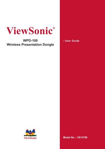 WPD-100 User Guide - ViewSonic