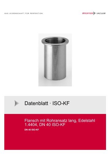 Datenblatt · ISO-KF - Pfeiffer Vacuum