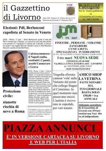 ilgazzettino 17012013 - il gazzettino di Livorno