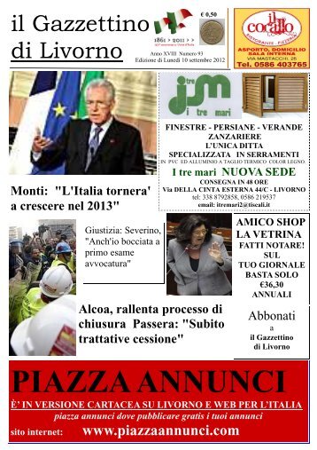 ilgazzettino 10092012 - il gazzettino di Livorno