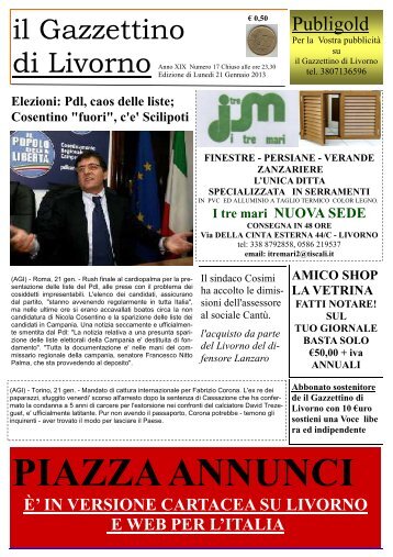 ilgazzettino 21012013 - il gazzettino di Livorno