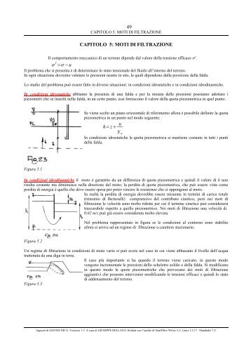 49 CAPITOLO 5: MOTI DI FILTRAZIONE - Virgilio