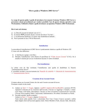 Windows 2k3 Server Guide 1.1.pdf - Virgilio
