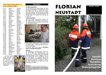 Florian Neustadt 1/2007 - Feuerwehr Neustadt an der Aisch