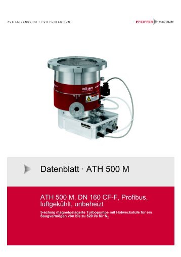 Datenblatt Ã‚Â· ATH 500 M - Pfeiffer Vacuum