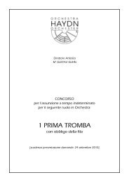 1 PRIMA TROMBA - Orchestra Haydn Orchester