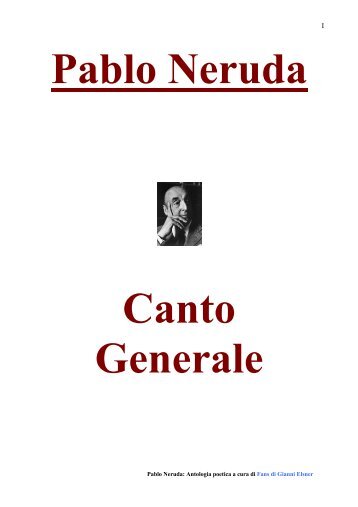 Canto Generale - Virgilio