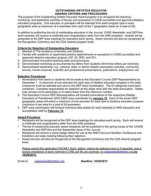 PDF format - the California Dietetic Association!