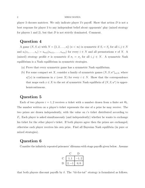 14.126 Spring 2010 Homework 1 - MIT OpenCourseWare