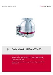 Data sheet Ã‚Â· Hybrid Bearing HiPaceTM 400 with ... - Pfeiffer Vacuum