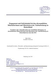 Engagement und Zufriedenheit bei den ... - Telefonseelsorge