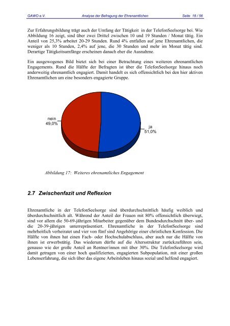 Engagement und Zufriedenheit bei den ... - Telefonseelsorge