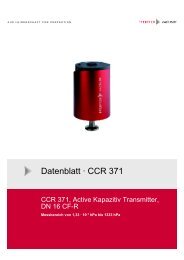 Datenblatt Ã‚Â· ActiveLine CCR 371, Active Kapazitiv ... - Pfeiffer Vacuum