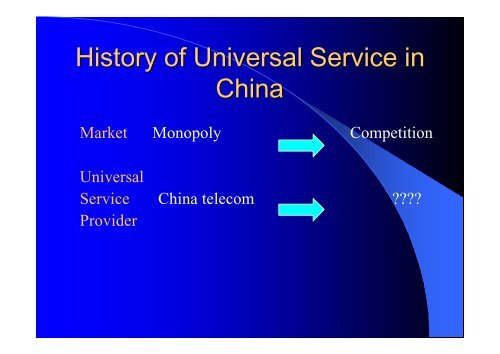 China's Telecommunications Universal Service in ... - Is.me.titech.ac.jp