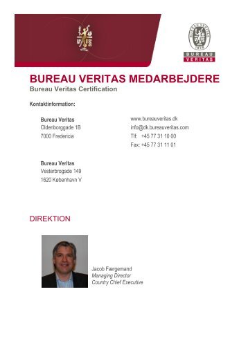 Du kan mÃ¸de vores medarbejdere her - Bureau Veritas