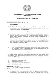 Qualifications for WEB.pdf - Sabaragamuwa University of Sri Lanka