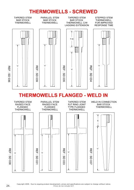 2012 Product Catalogue - Temperature Controls