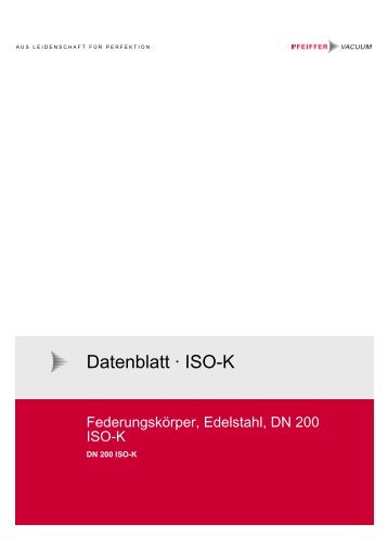 Datenblatt · ISO-K - Pfeiffer Vacuum