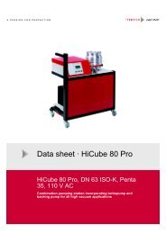 Data sheet Ã‚Â· Turbo pumping stations HiCube 80 ... - Pfeiffer Vacuum