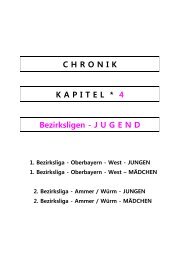 CHRONIK-KAPITEL 4 Bezirksligen Jugend - Starnberg