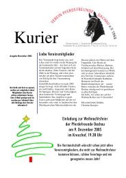 Kurier 11/2005 - Pferdefreunde Dachau eV