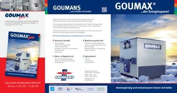 GOUMAX â€¦der Energiesparer! - Goumans & SÃ¶hne