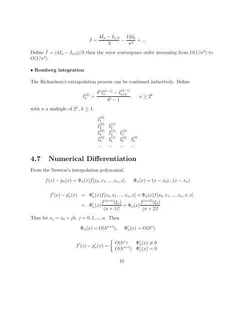 Chapter 4 Numerical Differentiation And Integration