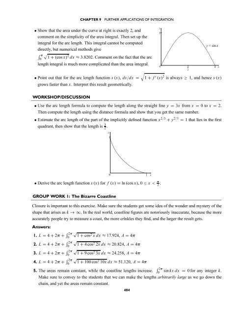 9 FURTHER APPLICATIONS OF INTEGRATION