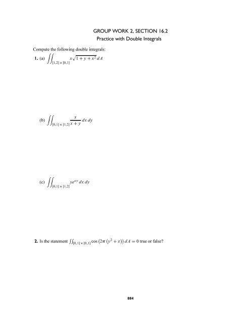 16 MULTIPLE INTEGRALS