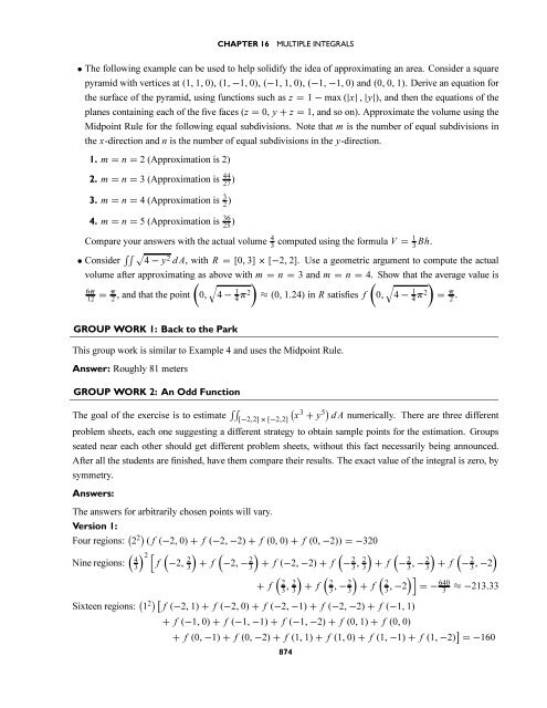 16 MULTIPLE INTEGRALS