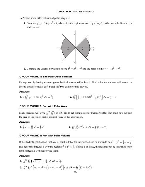 16 MULTIPLE INTEGRALS