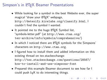 Simpson's in LATEX Beamer Presentations