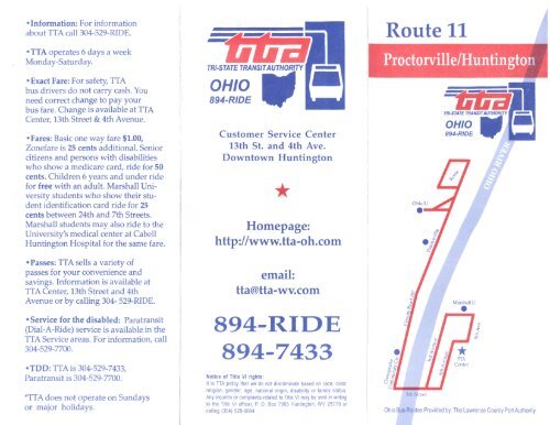 Download PDF for this Route/Schedule - Tri-State Transit Authority