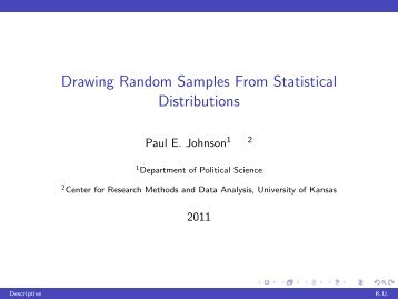 Drawing Random Samples From Statistical Distributions