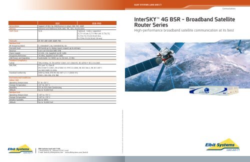 InterSKY™ 4G BSR - Broadband Satellite Router Series