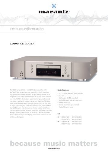 CD5004 - CD Player_EN.indd - Marantz