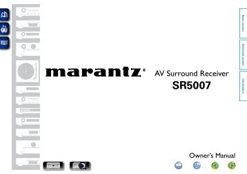 SR5007 User Manual - Marantz UK | Home