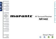 Users Manual - Marantz