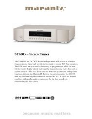 ST6003 â Stereo Tuner - Marantz