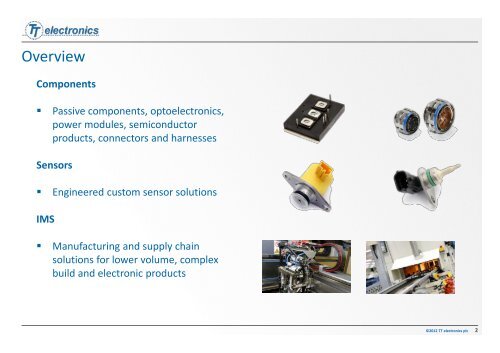 Company Overview - TT electronics Showcase - TT electronics plc