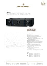 PM-14S1 Product Information - Marantz UK | Home