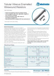 Tubular Vitreous Enamelled Wirewound Resistors - TT electronics ...