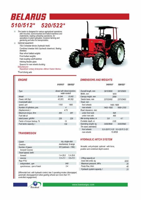 Belarus Tractor Brochure (pdf)