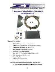 Z1 300Zx Oil Cooler Kit Installation Manual - Z1Motorsports.com