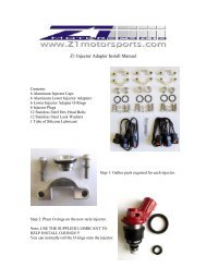 Z1 Injector Adapter Install Manual - Z1Motorsports.com