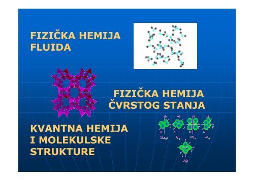 Opšti kurs fizičke hemije I - Fakultet za fizičku hemiju