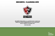 RESULTADOS: Encuesta ATLAS FC - CLAUSURA 2015